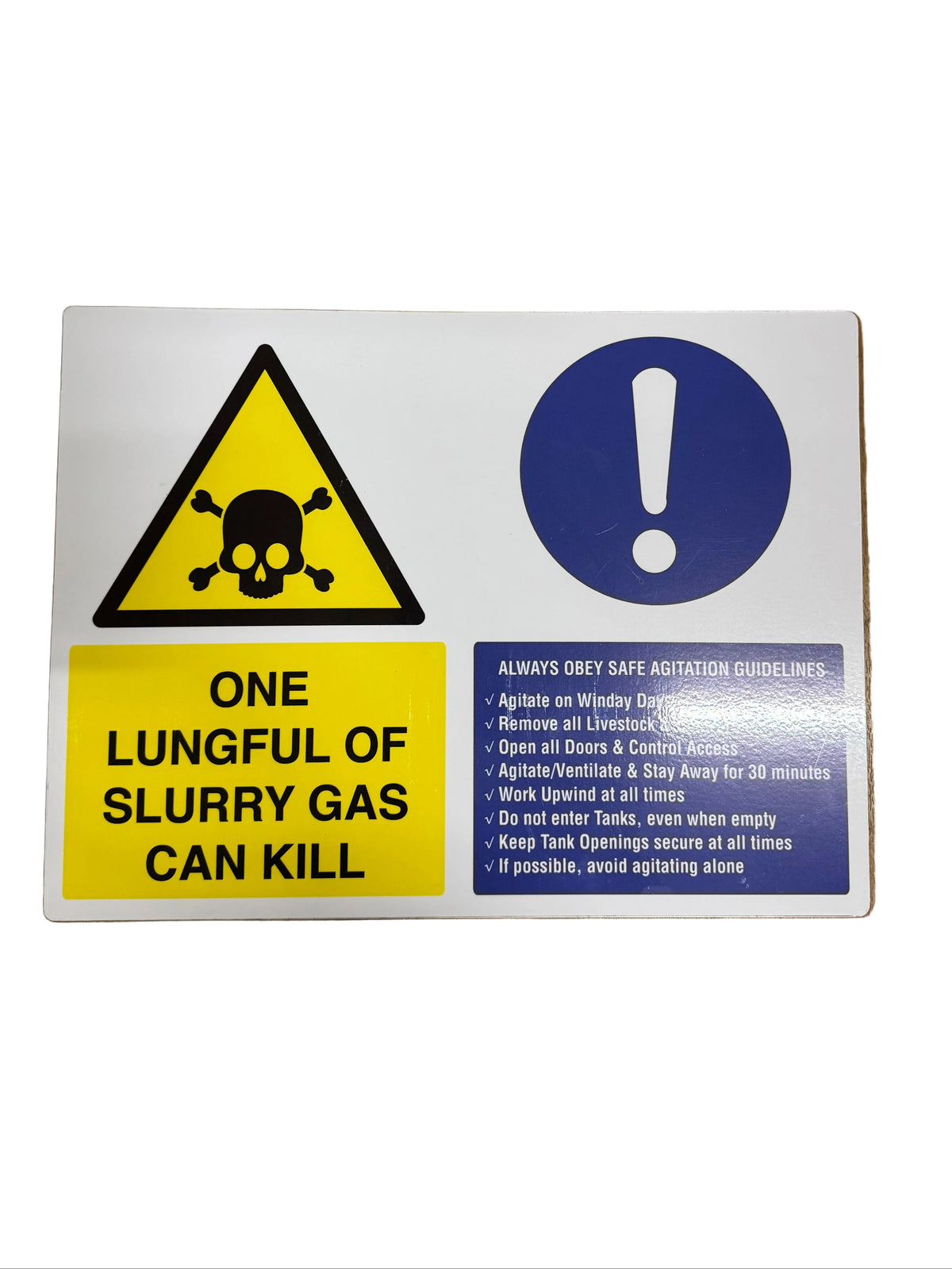 Slurry Gas Warning Sign 300 x 400mm