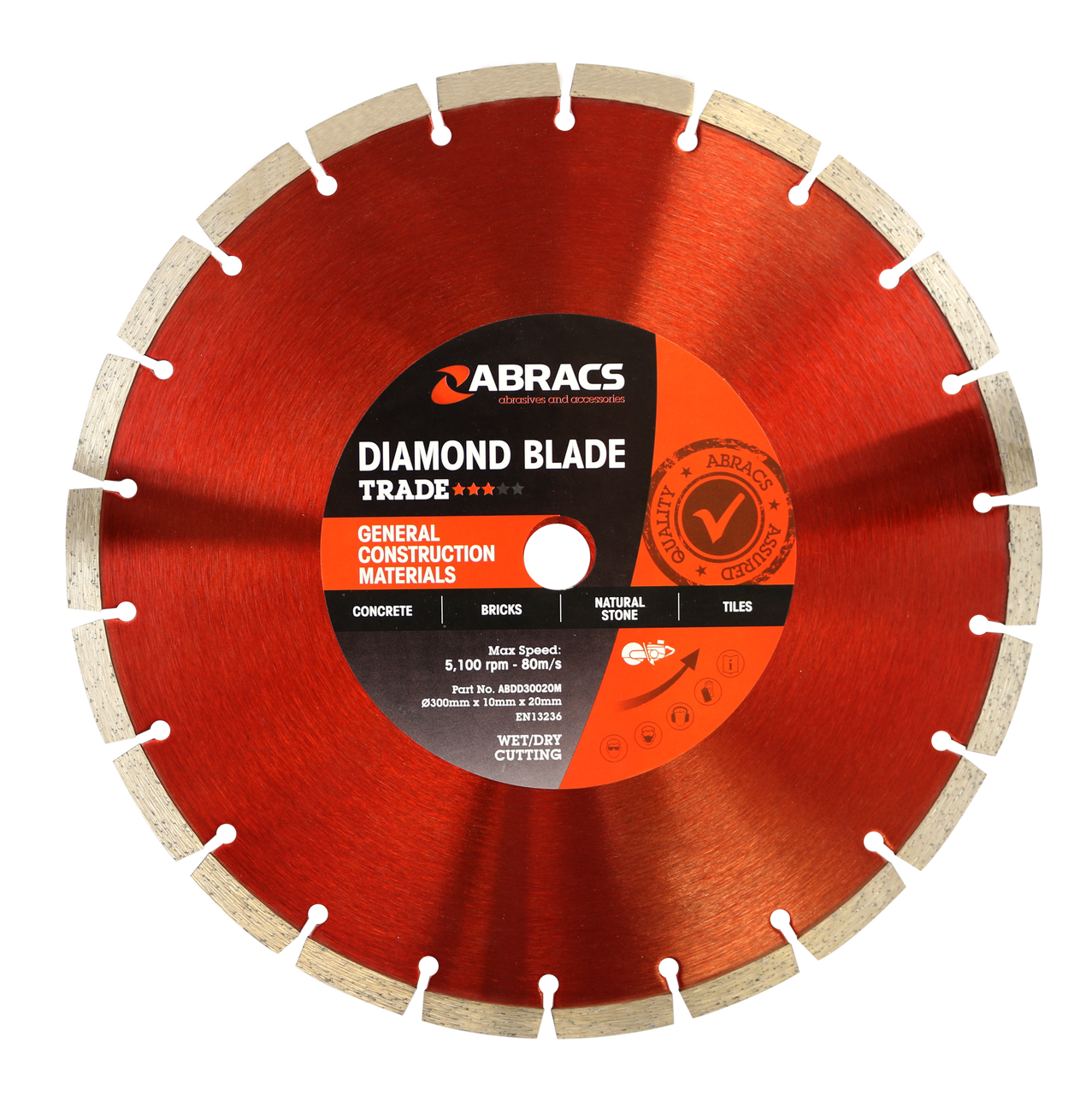 Abracs Diamond Blade Cutting Discs Trade and Pro Range (115mm–300mm)