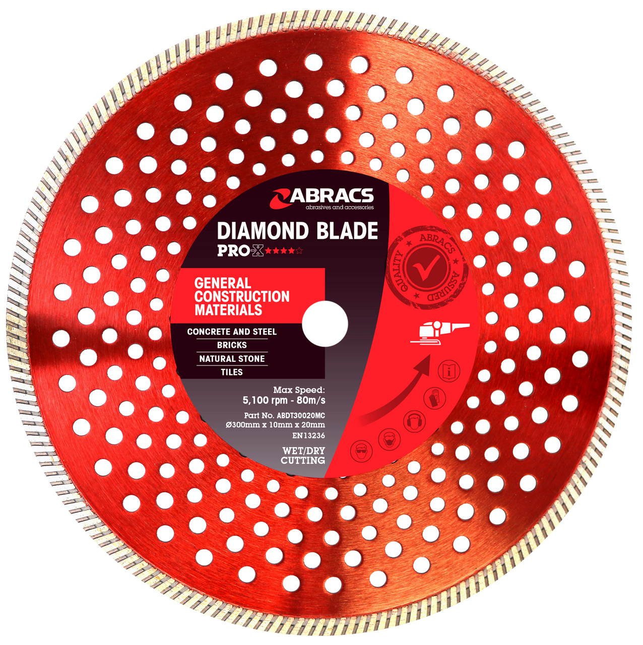 Abracs Diamond Blade Cutting Discs Trade and Pro Range (115mm–300mm)