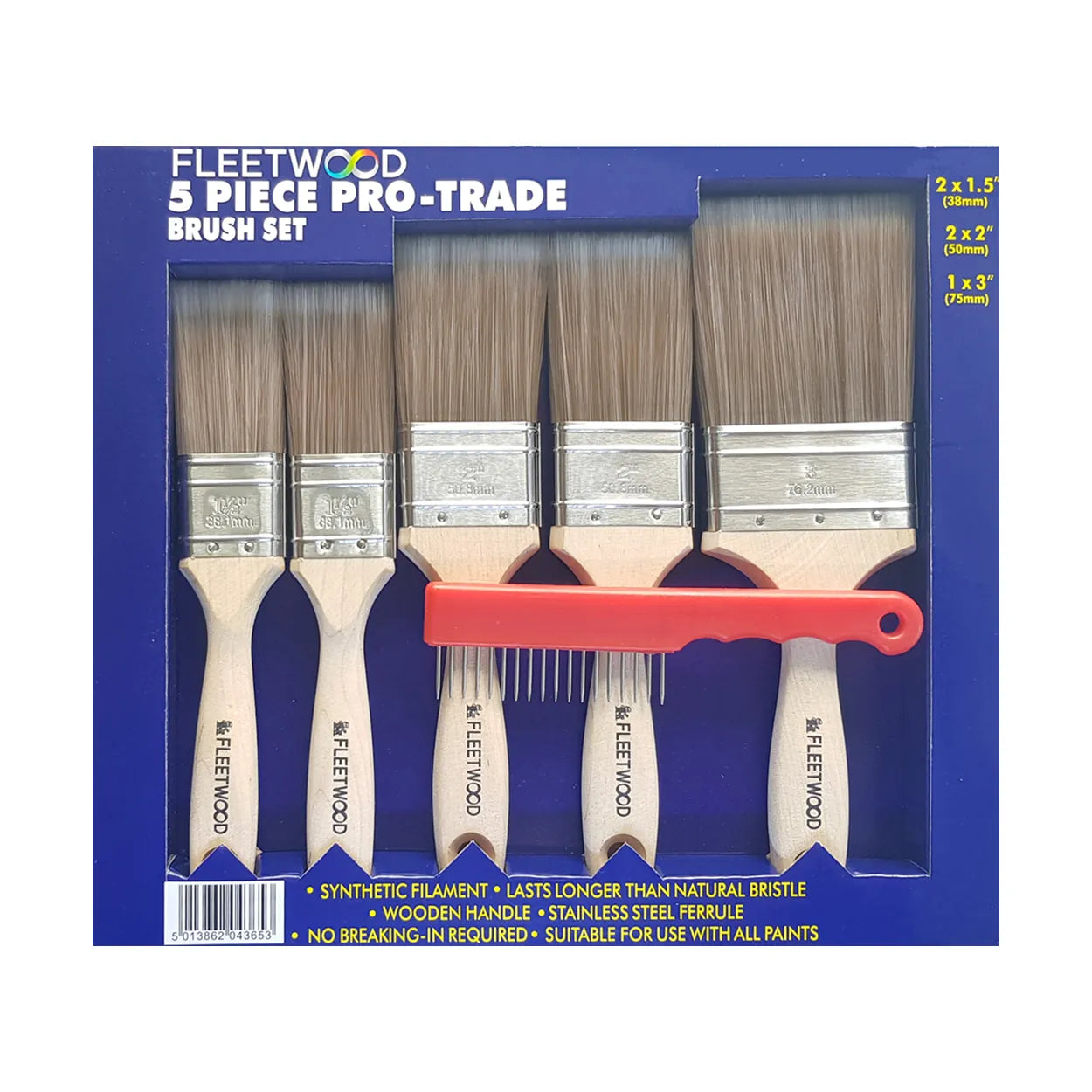 Fleetwood Pro Trade Brush Set 5 Piece