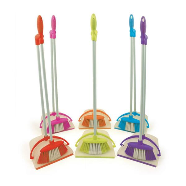 Bright Long Handle Dust Pan & Brush