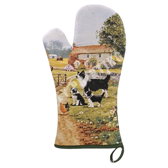 Collie & Sheep Oven Glove (Double or Single Options)