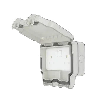 Sasta 2 Gang 13Amp Switched Outdoor Socket IP66