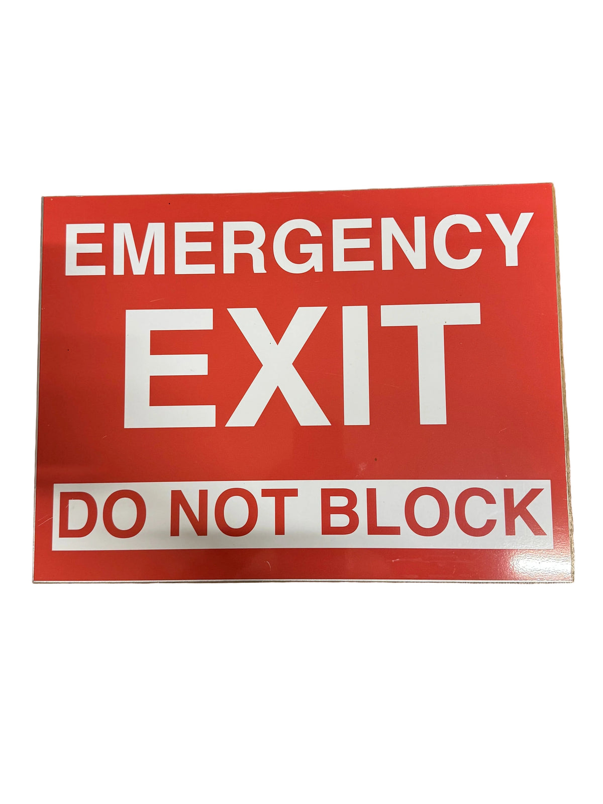 Emergency Exit Do Not Block Sign 400mm x 300mm