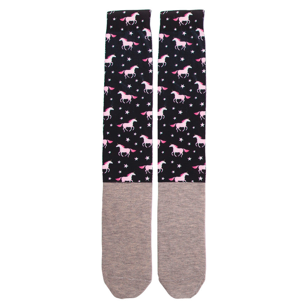 Rainbow Unicorn Riding Socks