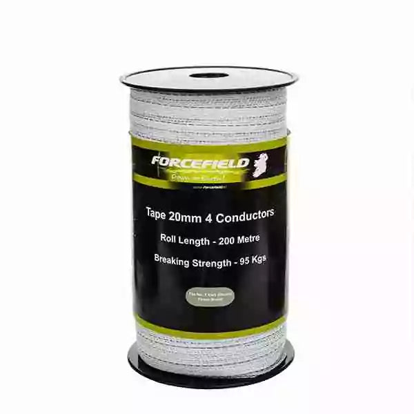 Forcefield 20mm Electric Fence Tape 200m