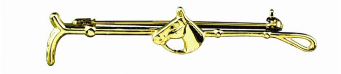 Waldhausen Gold Plated Tie/Stock Riders Show Pins - Horse Head
