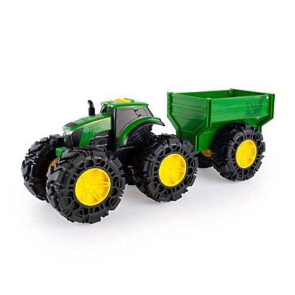 JD MONSTER TREADS TRACTOR WITH WAGON