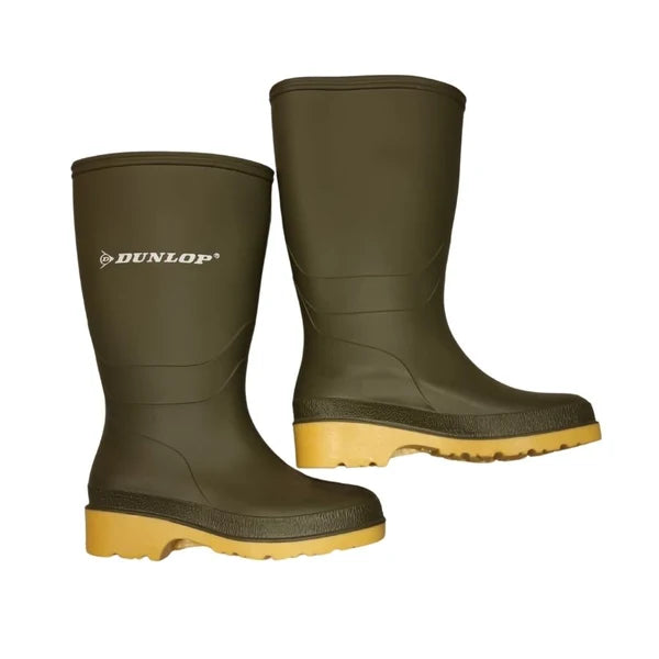 Dunlop Green Wellington Boot - Kids