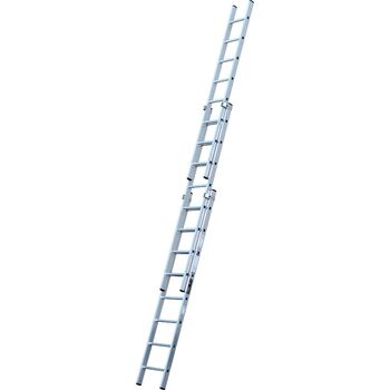 3 Part Extension Ladder 3x12 Rung 3.42mt To 8.46mt