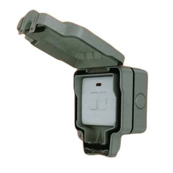 Sasta Outdoor 13A Switched Spur with Neon IP66