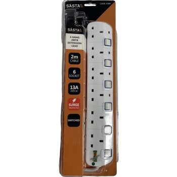 5m 6 Gang Switched Extension Lead with Surge Protection