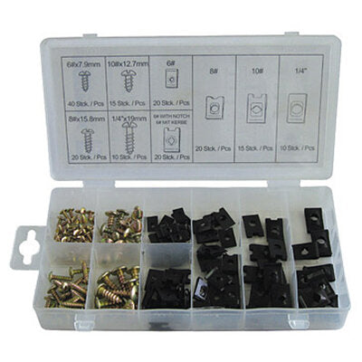 Normex 170pce U Clip + Screw Assortment
