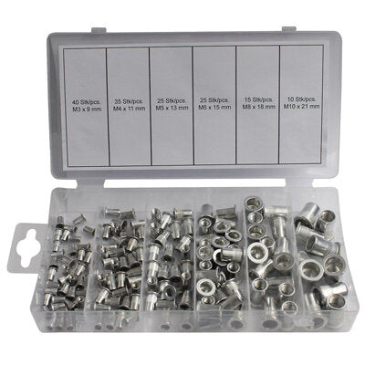Normex 150pce Aluminium Nut Rivet Assortment