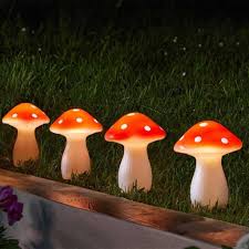 Smart Garden Fairy Mushroom Stake Lights Set of 4
