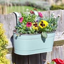 Smart Garden 12 Inch Fence & Balcony Hanging Planter Sage