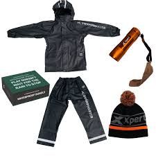 Xpert Swampmaster Stormgear Junior Waterproofs Gift Bundle SWP32 | Jacket, Trousers, Beanie & Mini torch