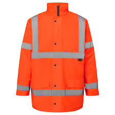 Hi Viz Orange Parka Breathable Jacket