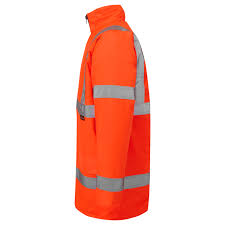 Hi Viz Orange Parka Breathable Jacket