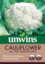 Unwins Cauliflower Seeds All The Year Round