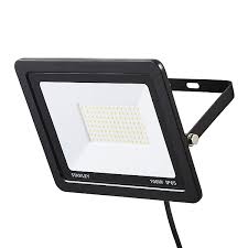 Litecraft Stanley Slimline Black 100 Watt LED IP65 Outdoor Wall Flood Light