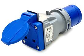 16A to 13A Plug Adapter Blue 220V