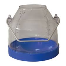 30-Litre Clear Plastic Dump Bucket with Stainless Steel Handle – Graduated Measuring Scale