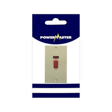 Powermaster 1 Gang Cooker Switch with Neon