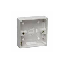 Powermaster 1 Gang 25mm Surface Pattress Box Single Socket Box