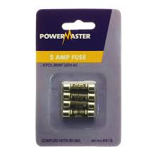 Powermaster Electrical 5 Amp Fuse Pack of 4