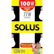 Solus BC A55 Clear Halogen Bulbs (40W–100W Range)