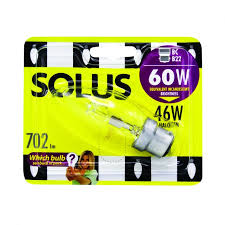 Solus BC Clear Candle Halogen Bulb 60W–46W