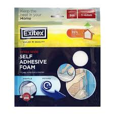 Exitex 5m White Self Adhesive Foam