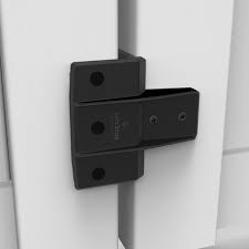 Gate Stop & Latch (Black Stop Pair & 6" Galv Latch)