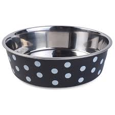 Zoon Navy Polka Dog Bowl Range