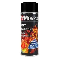Morris Heat Resistant Spray Paint Black 400 ml