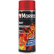 Morris Spray Paint Heat Resistant Lacquer Red