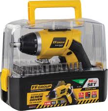 FF Group Cordless Screwdriver CSC 3.6V (Kit with 55 Bits)