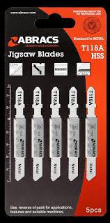 Abracs Jigsaw Blade Metal T118A (5 Pack)