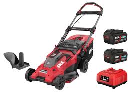 SKIL 0140BA 43cm Cordless Lawnmower Brushless 2x 20V Max Li