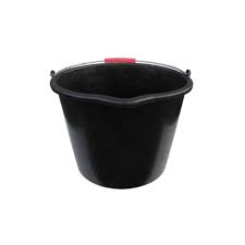 16 Litre Black Plastic Bucket With Pro Grip Handle