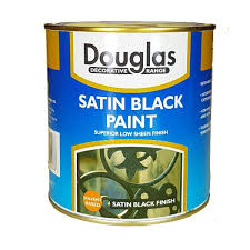 Douglas Satin Black Metal Paint 1L