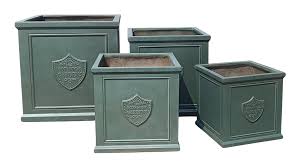 Lemonfield Botanic Square Planter Vintage Grey