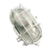 Oval Bulkhead White 60W cw Guard