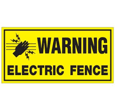 Electric Fence Warning Sign (Hang On)