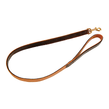 Brown Leather Padded Dog Lead 16MM
