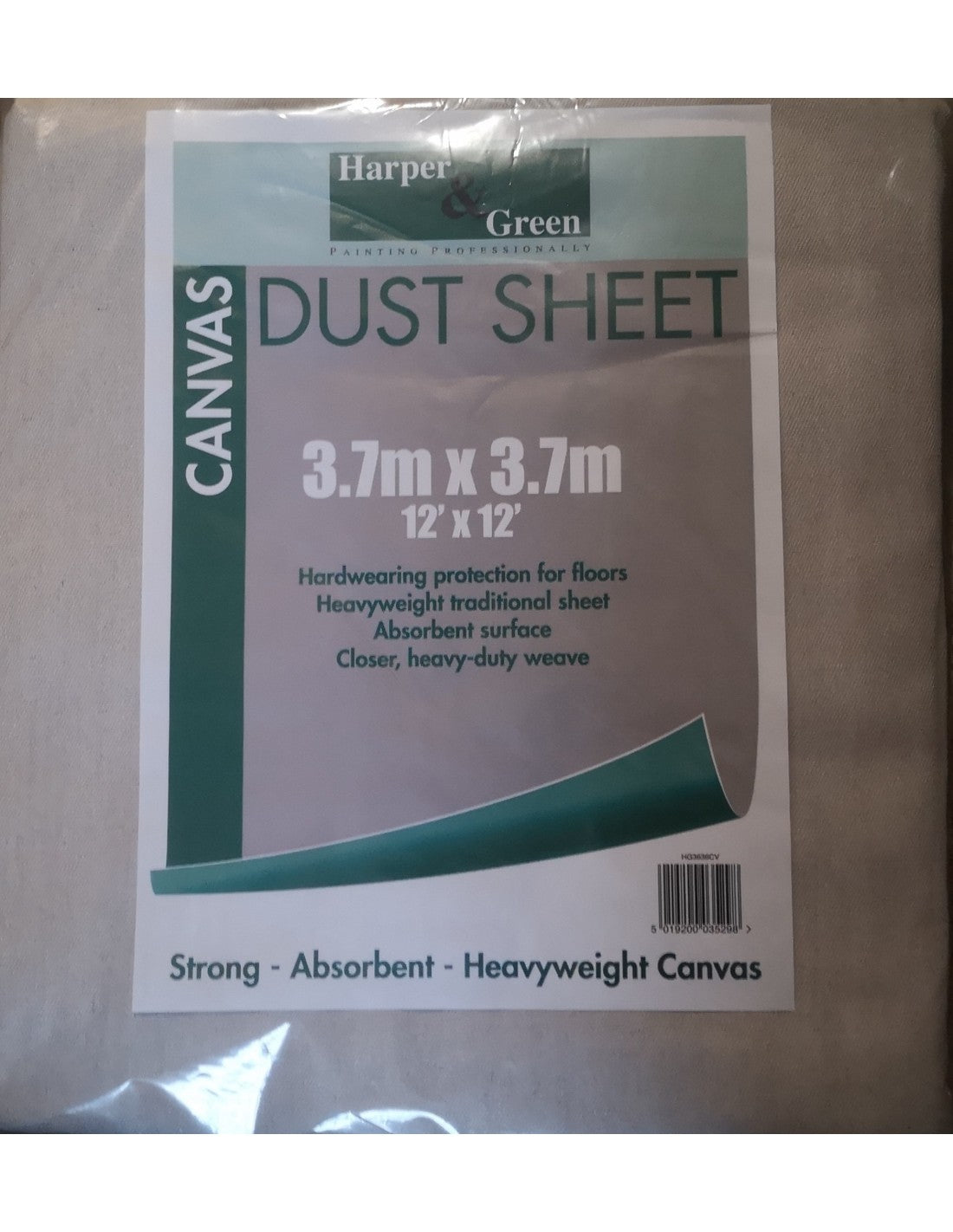 HARPER GREEN COTTON DUST SHEET