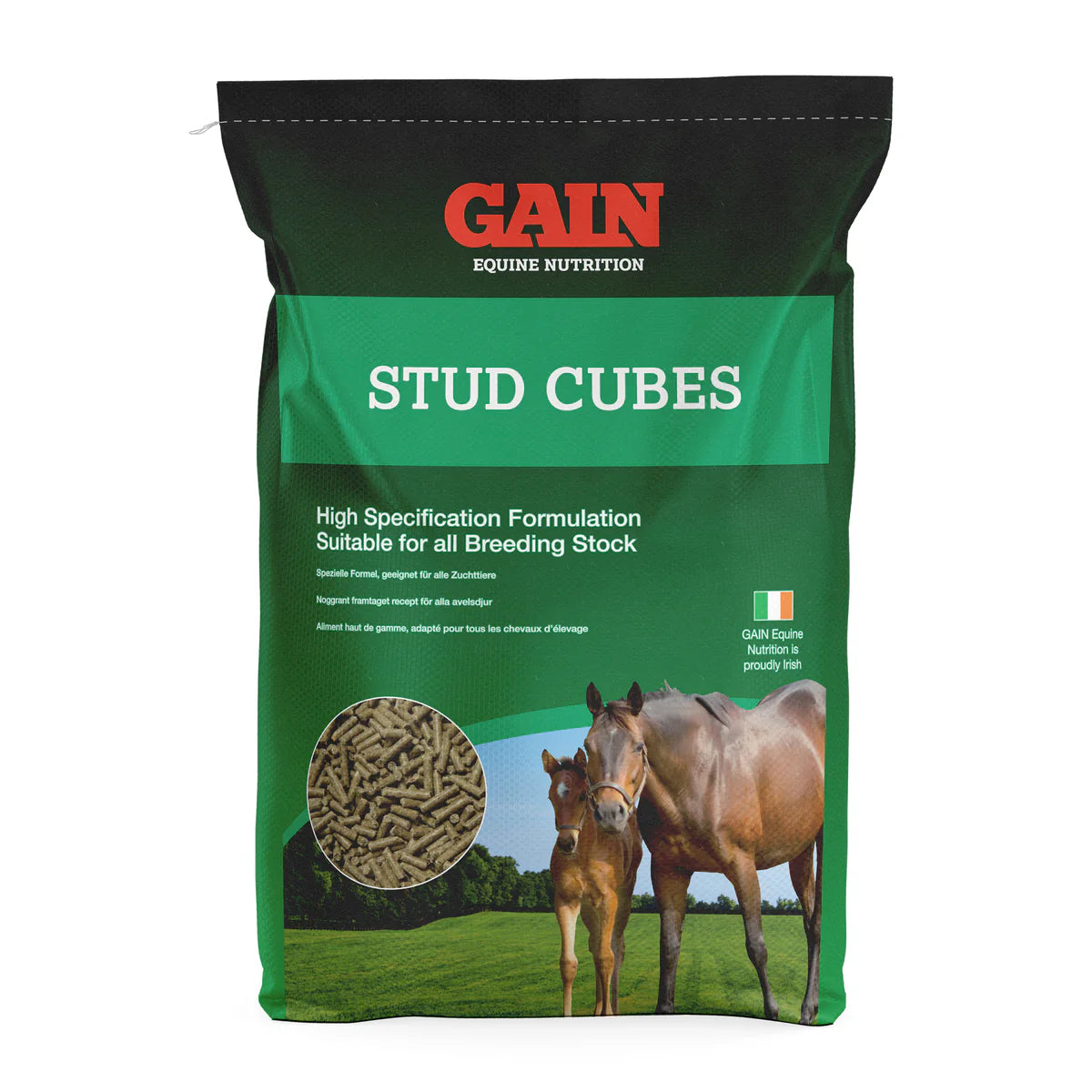GAIN STUD CUBES HORSE FEED 25KG