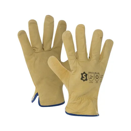 PK Yellow Leather Work Gloves