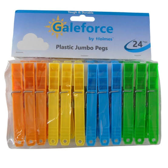 Gael Force Waterproof Plastic Clothes Pegs - 24 Pack